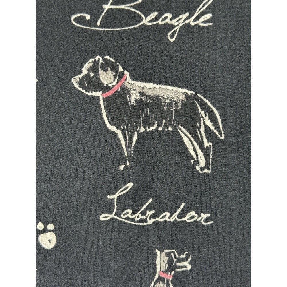 Jess and Jane‎ Top Womens Small Black Dog Doodle Embellished Cotton Made in USA - Picture 9 of 16